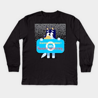 Bluey - Bandit Detected Fanart Kids Long Sleeve T-Shirt